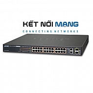 Thiết bị chuyển mạch Planet FGSW-2624HPS4 24-Port 10/100TX 802.3at PoE + 2-Port Gigabit TP/SFP Combo Web Smart Ethernet Switch