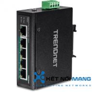 Thiết bị chuyển mạch TRENDnet TI-PE50 5-Port Industrial Fast Ethernet PoE+ DIN-Rail Switch